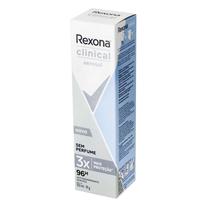 Antitranspirante Aerossol sem Perfume Rexona Clinical 150ml - giassi -  Giassi Supermercados