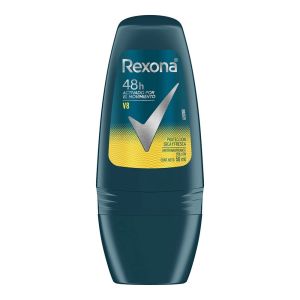 Desodorante Antitranspirante Roll On Men V8 50 mL Rexona Branco