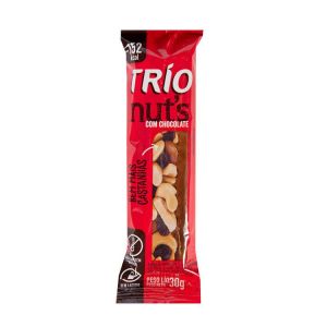 Barra De Cereais Trio Nuts Com Chocolate Com 30G