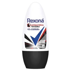 Desodorante Antitranspirante Rexona Feminino Rollon Antibacterial+Invisible 50mL Rexona