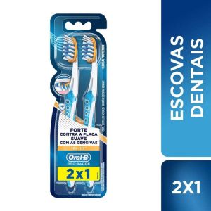 Escova Dental Oral-B Pro Saude Clinical Protection Pro-Flex Com 2 Unidades Embalagem Economica