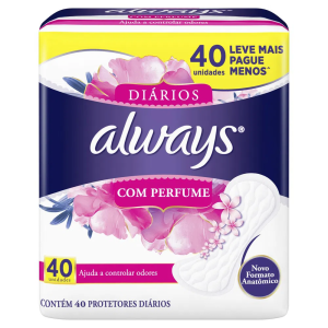 Absorvente Always Protetor Diário C/ Perfume - 40 Unidades