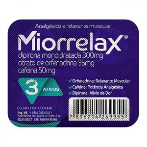 Miorrelax 300Mg + 50Mg + 35Mg Blister Com 4 Comprimidos