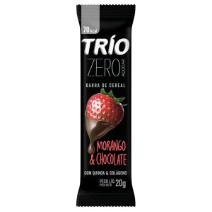 Barra De Cereal Trio Zero Morango Com Chocolate 20G