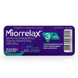 Miorrelax 300Mg + 50Mg + 35Mg Blister Com 10 Comprimidos
