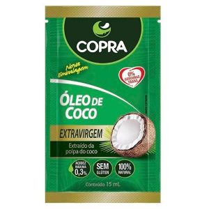 Óleo De Coco Extra Virgem 15mL Sache Caixa Com 40
