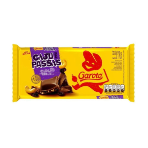 Chocolate Garoto 90G Caju Passas