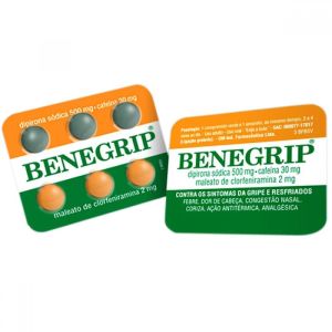 Benegrip 500Mg + 30Mg + 2Mg Blister Com 6 Comprimidos Revestidos