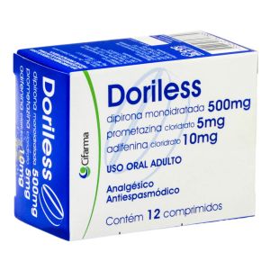 Doriless Comprimido 500Mg + 10Mg + 5Mg Caixa Com 12 Comprimidos