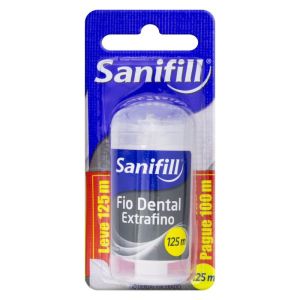 Fio Dental Sanifill Extra Fino 100M + Grátis 25M