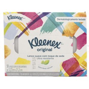 Lenços De Papel Kleenex Classic Caixa Folha Dupla 50 Unidades