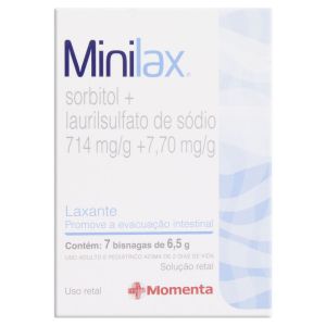 Minilax 714Mg + 7,70Mg Caixa Com 7 Bisnagas Com 6,5G De Solução De Uso Retal