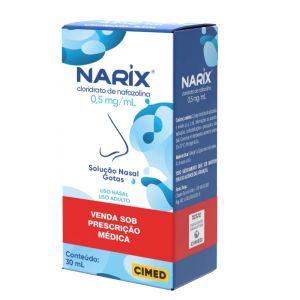 Narix 0,5Mg/mL, Caixa Com 1 Frasco Gotejador Com 30mL De Solução De Uso Nasal