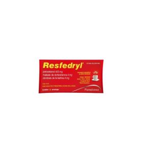 Resfedryl 400Mg + 4Mg + 4Mg Caixa Com 50 Envelopes Com 5G De Pó Para Solução De Uso Oral