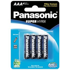 Pilha Panasonic Comum Aaa Com 4 Super Hyper