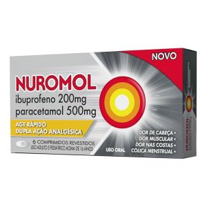 Nuromol 200,0+500,0Mg Caixa 6 Comprimidos Rev