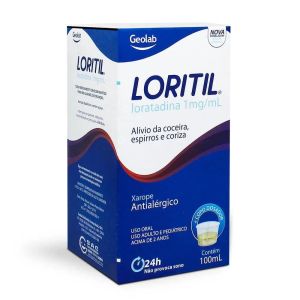 Loritil Xarope 1Mg/mL, Caixa Com 1 Frasco Com 100mL De Xarope