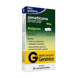 Simeticona - Neo Química 40Mg, Caixa Com 20 Comprimidos