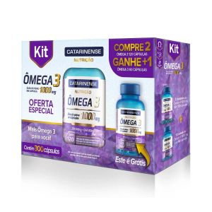 Kit Omega 3 1000mg 300 Cps Catarinense