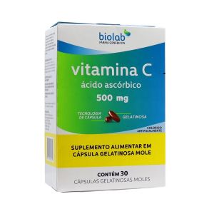 Vitamina C Biolab 500Mg Cápsulas Com 30