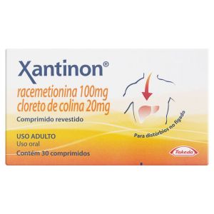 Xantinon 100Mg + 20Mg Caixa Com 30 Comprimidos Revestidos