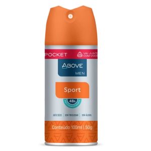 Desodorante Above Pocket Sport 100mL 50G 48H Un