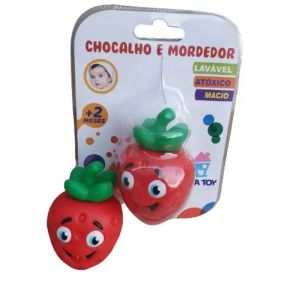 Mordedor E Chocalho Vila Toy Morango Un