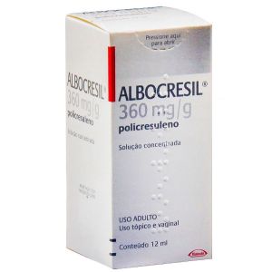 Albocresil 360Mg Caixa Com 1 Frasco Com 12mL De Solução Concentrada De Uso Ginecológico