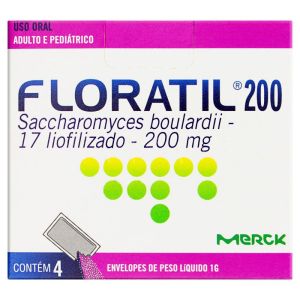 Floratil Pó Oral 200Mg/G, Caixa Com 4 Envelopes Com 1G De Pó De Uso Oral