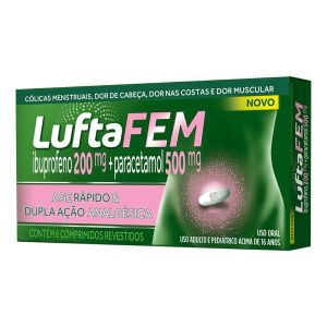 Luftafem 200+500Mg Com 6 Comprimidos