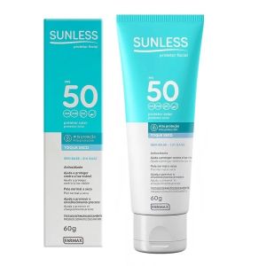 Protetor Solar Facial Sunless Sem Cor Toque Seco Fps50 60g