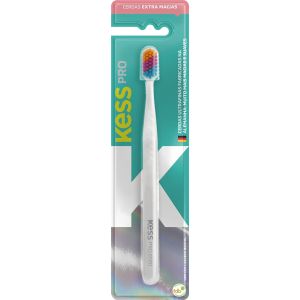 Escova Dental Kess Pro Colorful Sortido, 1 Unidade + Capa Protetora