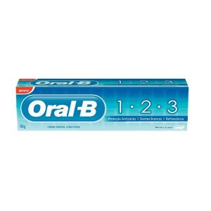 Creme Dental Oral-B 123 Anti Caries Menta Suave 70 G