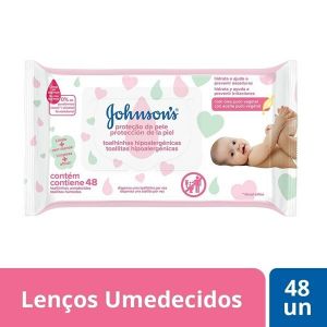 Johnsons Baby Toalhas Umedecidas Extra Cuidado com 48 Unidades