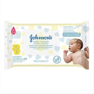 Toalha Hipoalergênica Recém Nascido Johnson'S Baby Amarelo Pacote de 48 Unidades
