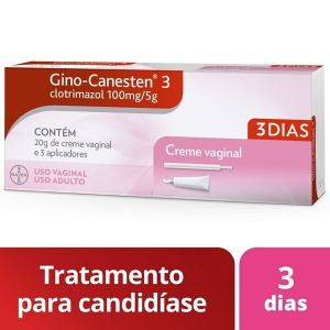 Gino-Canesten Creme Vaginal 20mg Caixa com 1 Bisnaga com 20G de Creme de Uso Ginecológico + 3 Aplicadores