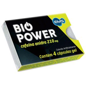 Cafeína Anidra Bio Power 210Mg 4 Cápsulas
