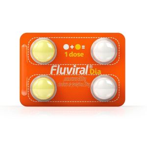 Fluviral Dia 800Mg + 20Mg, Blister Com 4 Comprimidos