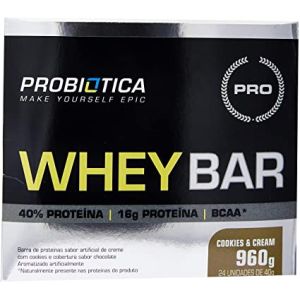 Whey Bar High Protein Probiótica Cookies & Cream 40 G 24 Unidades