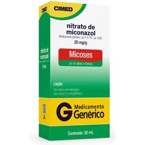 Nitrato de Miconazol Loção 20mg Caixa com 1 Frasco com 30mL de Loção de Uso Dermatológico