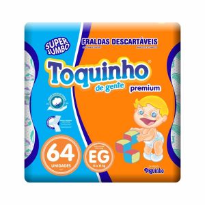 Toquinho Fralda Super Premium Tamanho Extra Grande Com 64 Tiras
