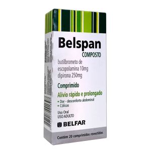 Belspan Comprimido 250Mg + 10Mg, Caixa Com 20 Comprimidos Revestidos