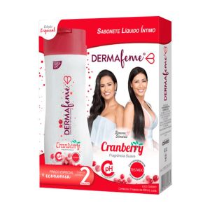 Sabonete Íntimo Dermafeme Cranberry Líquido 200mL 2 Unidades