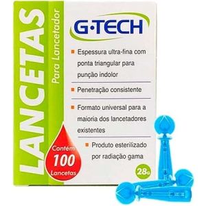 Lanceta G-Tech 28G Com 100 Un