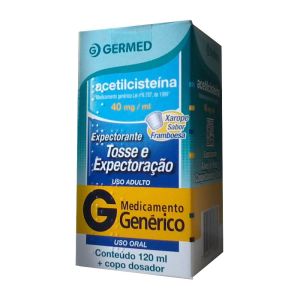 Acetilcisteína 40mg/mL Caixa com 1 Frasco com 120mL de Xarope + Copo Medidor - Germed (GENÉRICO)