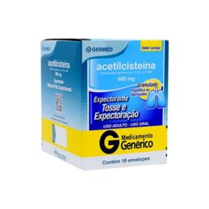 Acetilcisteína 600mg Caixa com 16 Envelopes com 5G de Granulado de Uso Oral - Germed (GENÉRICO)
