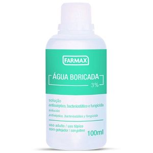 Água Boricada 3% Farmax Solução Dermatológica com 100mL