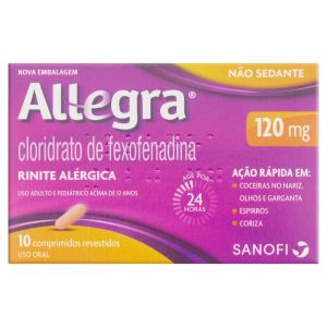 Allegra Comprimido 120mg Caixa com 10 Comprimidos Revestidos