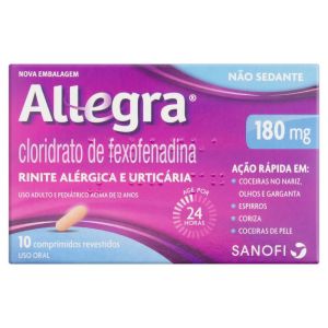 Allegra Comprimido 180mg Caixa com 10 Comprimidos Revestidos