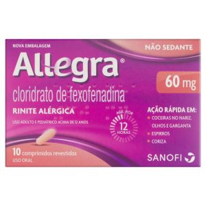 Allegra Comprimido 60mg Caixa com 10 Comprimidos Revestidos